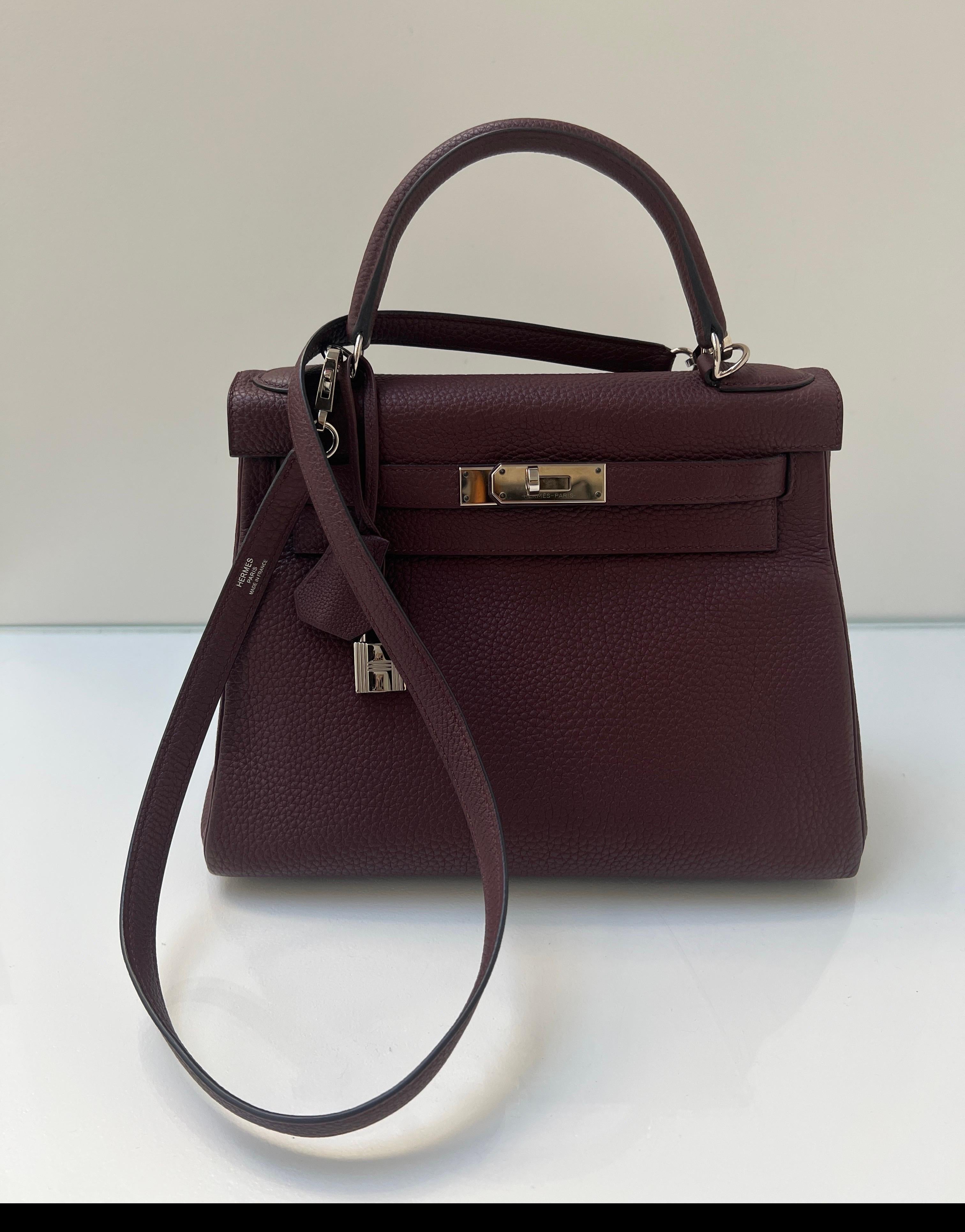 Hermes Bordeaux Kelly 28 Bag For Sale 7