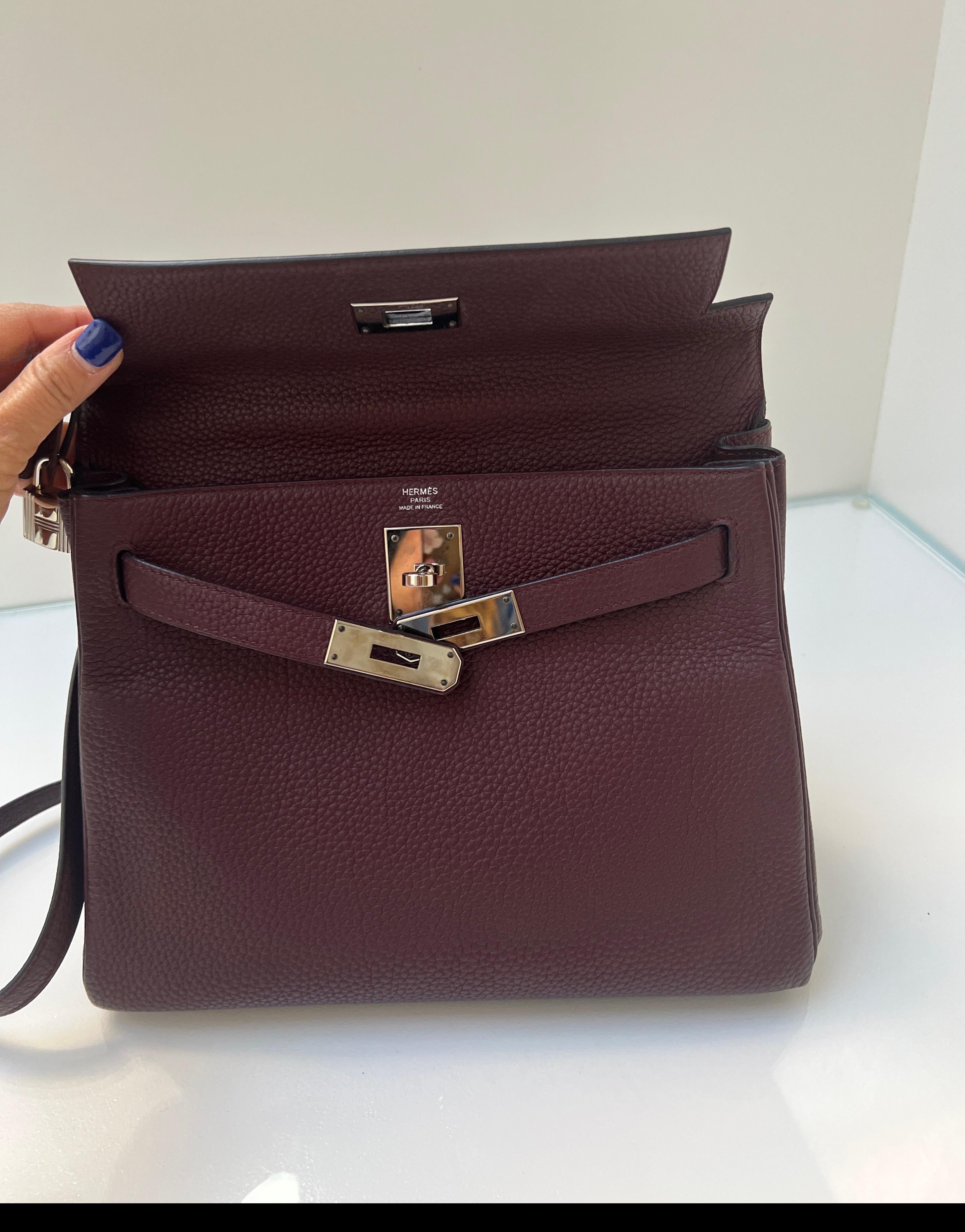 Hermes Bordeaux Kelly 28 Bag For Sale 9