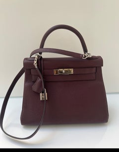 Hermes Bordeaux Kelly 28 Bag