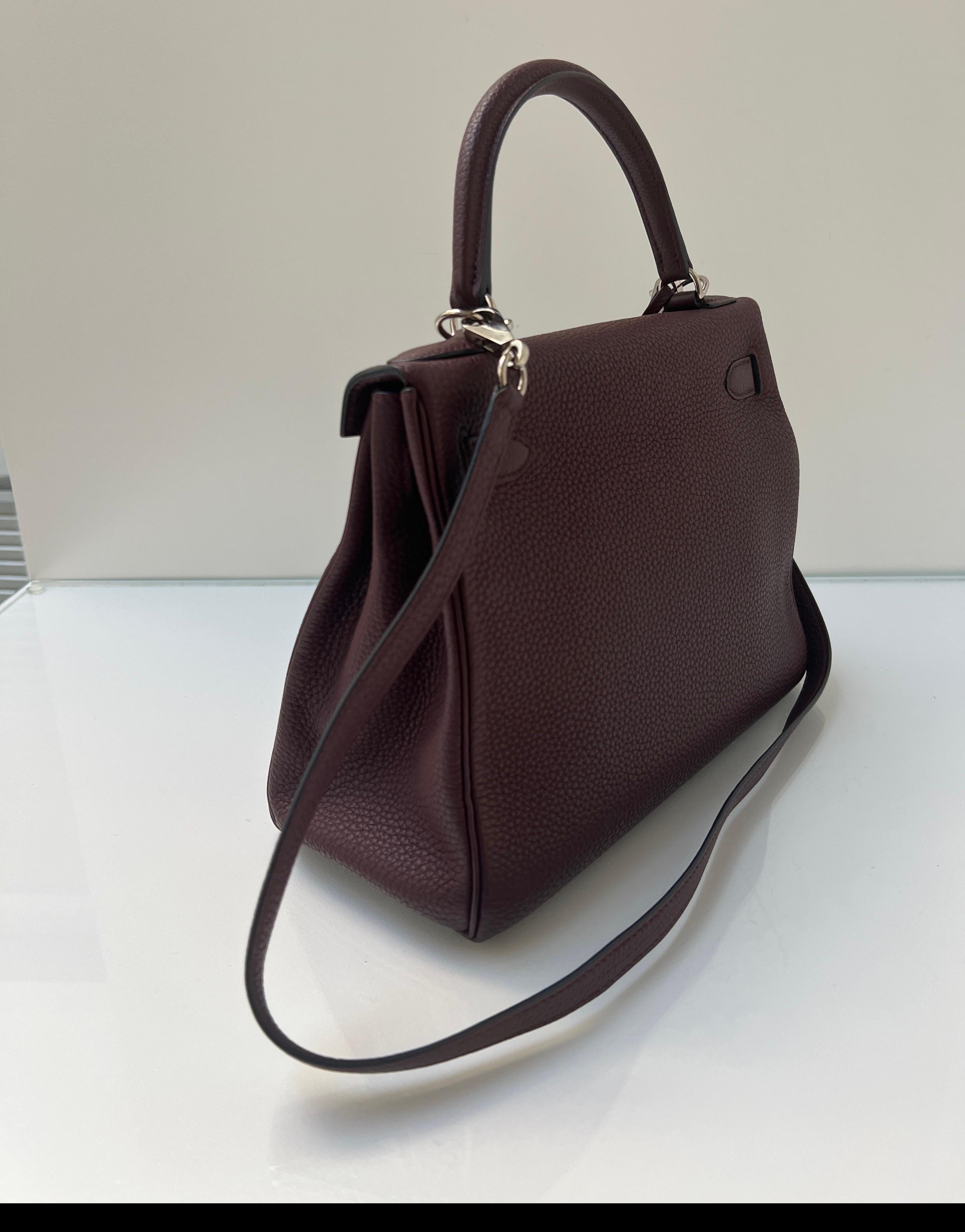 Hermes Bordeaux Kelly 28 Bag For Sale 2