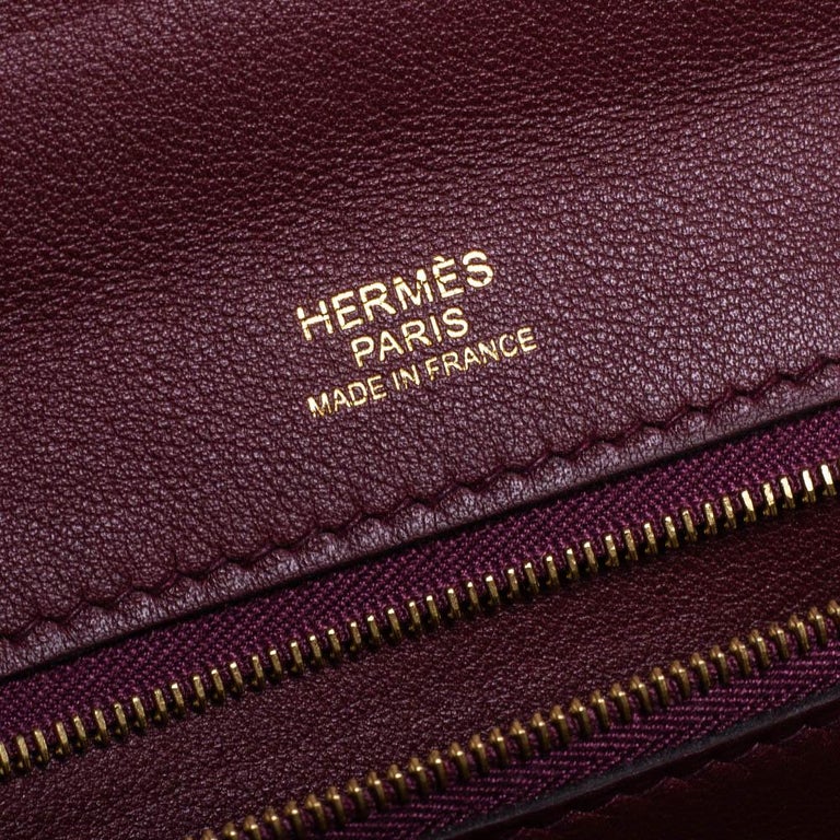Hermes Bordeaux/Rouge H Togo and Sombrero Gold Hardware 24/24 29 Bag Hermes