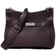 Hermes Bordeaux Togo Leather Palladium Hardware Jypsiere 37 Bag