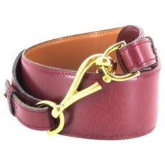 Hermès Bordeaux X Gold Color ( Rare ) Purple H 217401 Belt