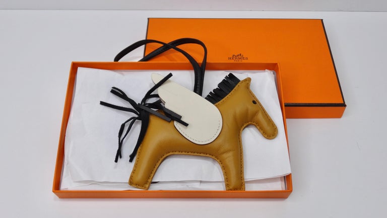 Replica Hermes White Rodeo Horse Bag Charm