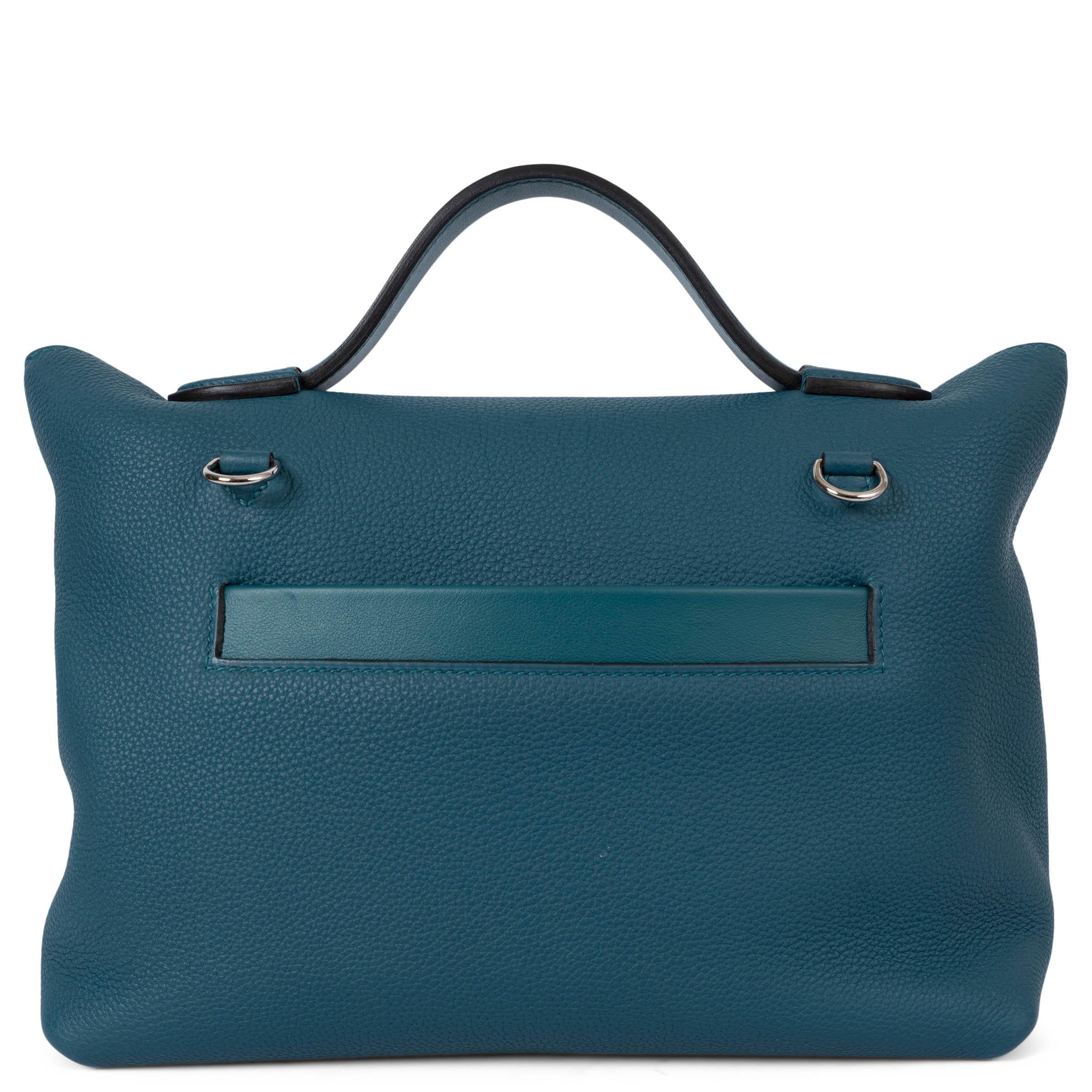 Blue HERMES Bosphore teal Togo / Swift leather 24/24-29 Bag Phw