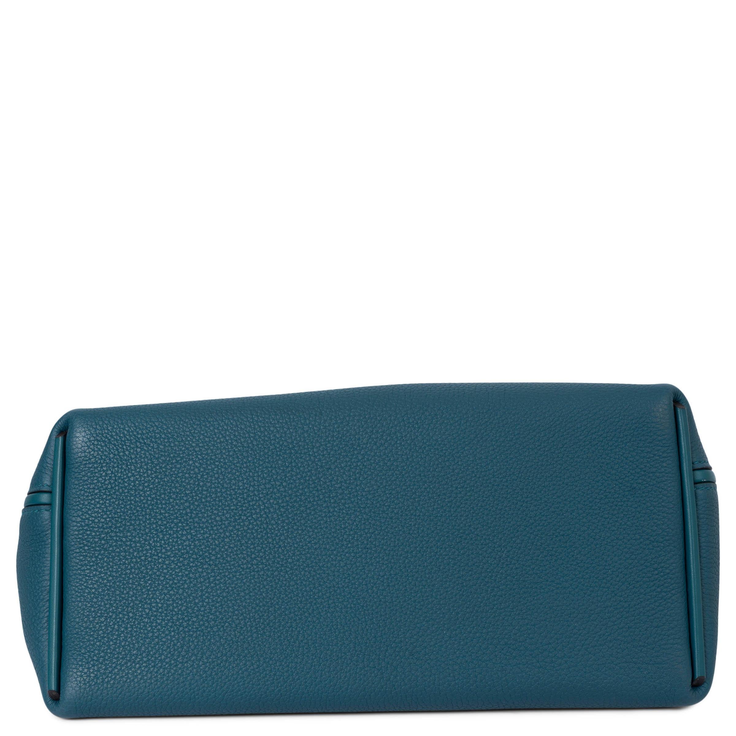 HERMES Bosphore teal Togo / Swift leather 24/24-29 Bag Phw In Excellent Condition In Zürich, CH