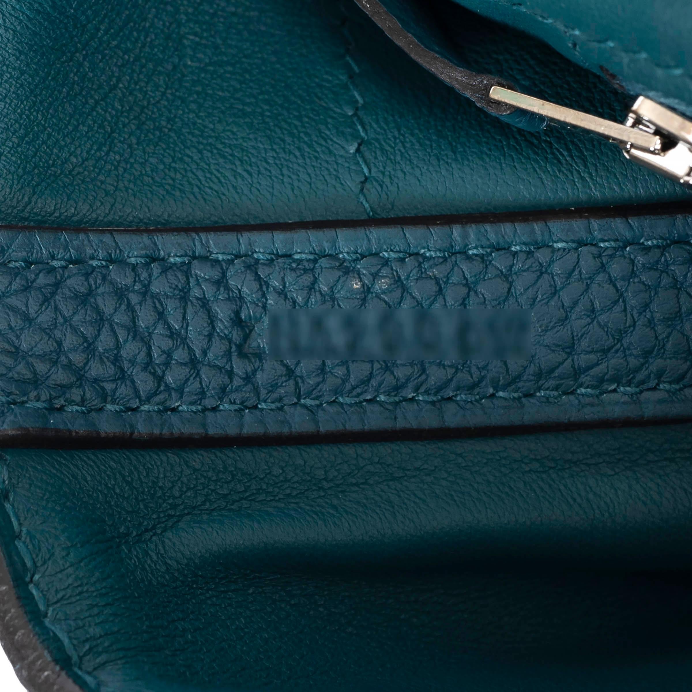 HERMES Bosphore teal Togo / Swift leather 24/24-29 Bag Phw 2