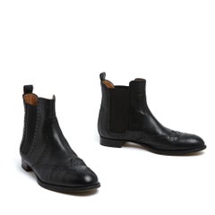 Hermès Bottines Cuir Noir EU39 Black Leather Brighton Boots UK6 US8.5 Hermes
