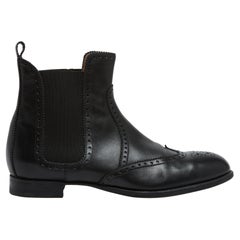 Hermès Bottines Cuir Noir EU39 Schwarz Leder Brighton Stiefel UK6 US8.5 Hermes