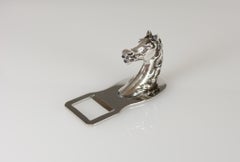 Hermès, Bottle Opener Equestrian Horse Head in Silver Plate, 1970's Paris