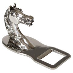 Hermès, Bottle Opener Equestrian Horse Head in Silver Plate, 1970's Paris