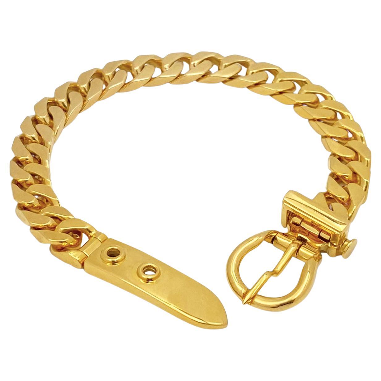 Hermès Boucle Sellier Curb Link Bracelet at 1stDibs