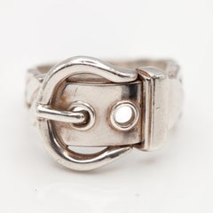 Hermès Boucle Sellier Sterling Silver Ring