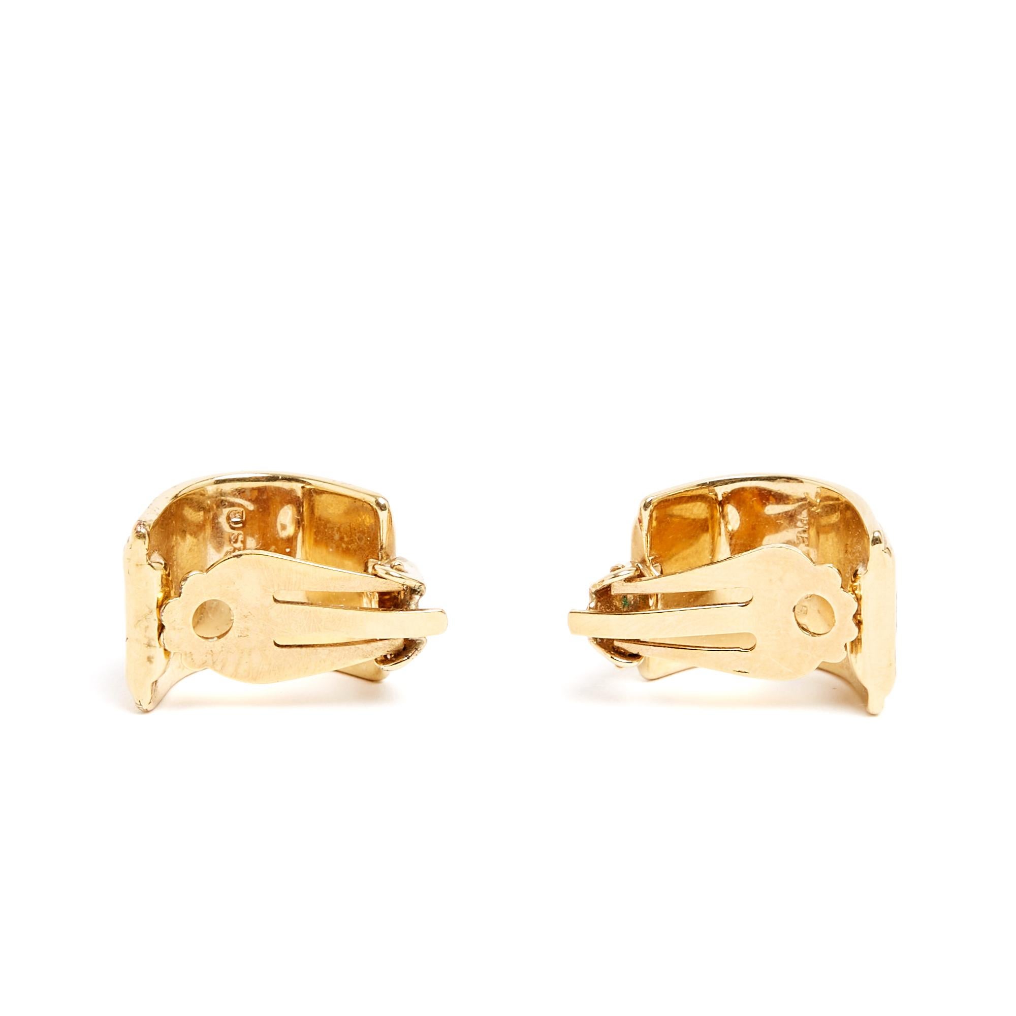 Donna Hermès Boucles Clips Email Imprime Red Chaine Ancre Orecchini a clip Hermès in vendita