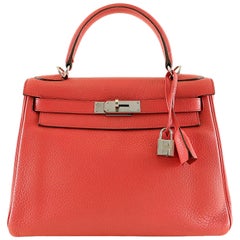Hermès Bougainvillea 28 cm Clemence Kelly Bag