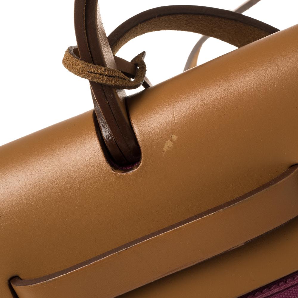 Bolso Hermes Bougainvillea de lona y piel Herbag Zip 31 6