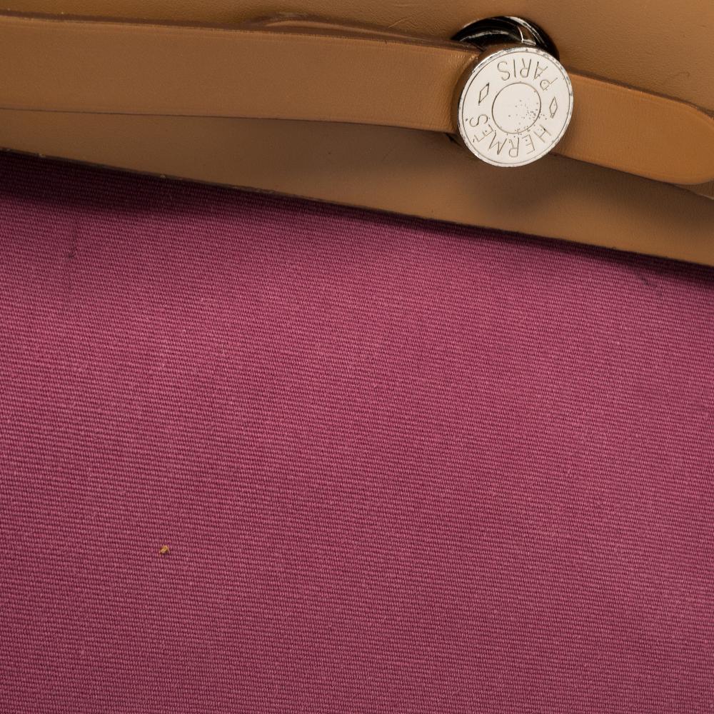 Bolso Hermes Bougainvillea de lona y piel Herbag Zip 31 2
