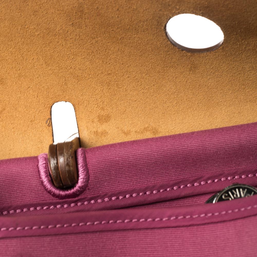 Bolso Hermes Bougainvillea de lona y piel Herbag Zip 31 3
