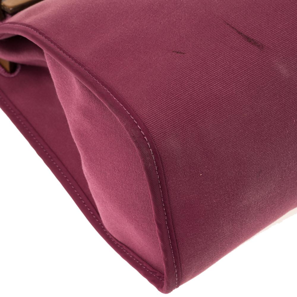 Bolso Hermes Bougainvillea de lona y piel Herbag Zip 31 4