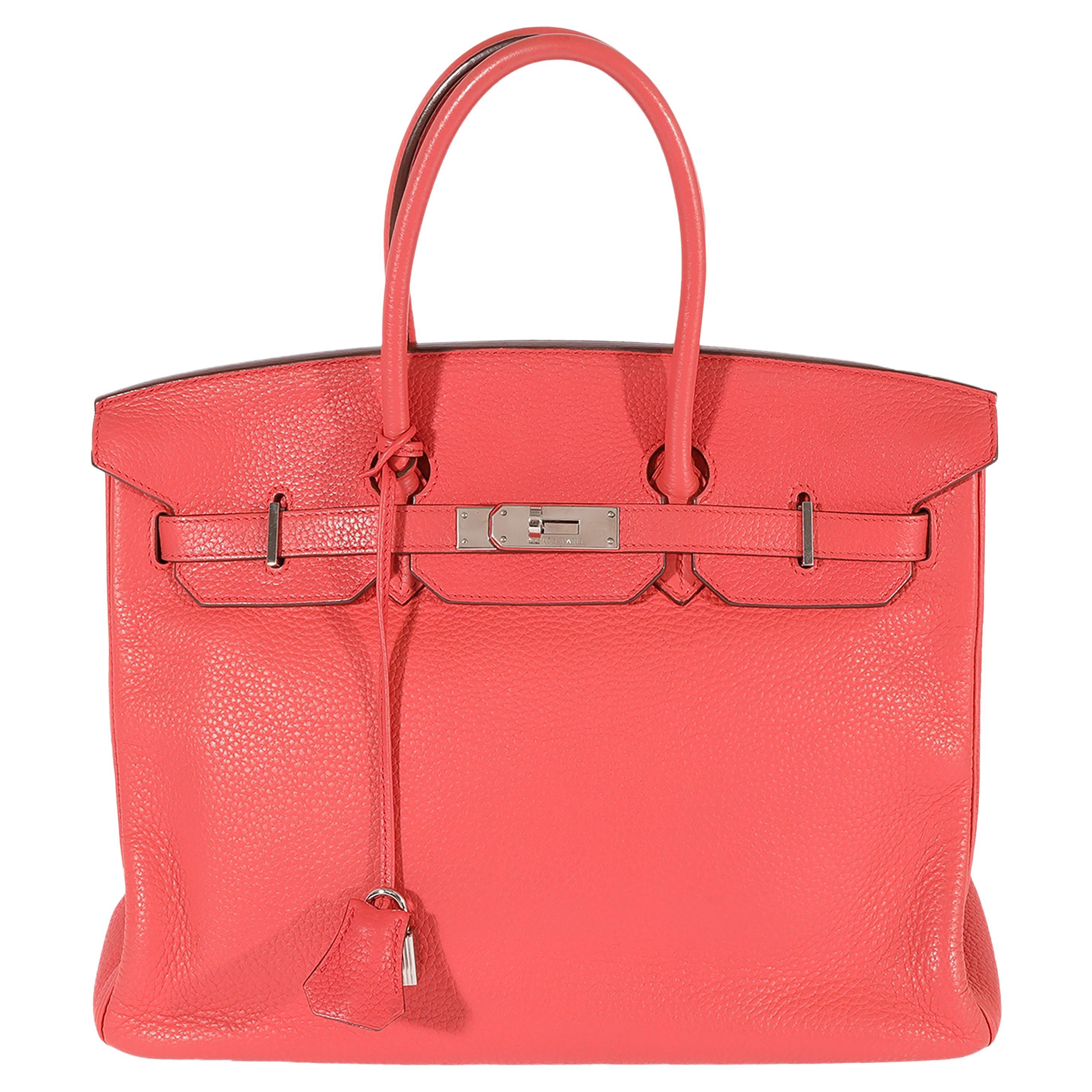 Hermès Bougainvillea Clémence Birkin 35 PHW en vente