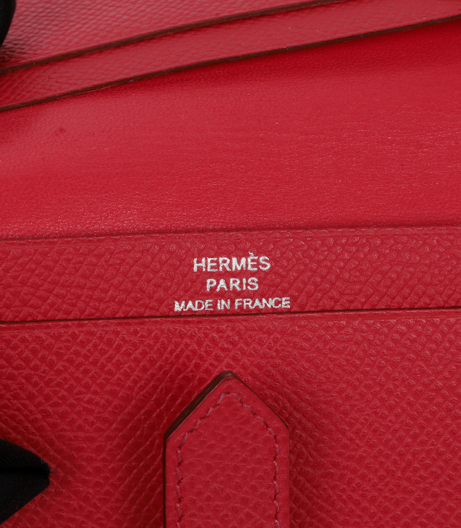 Women's or Men's Hermès Bougainvillea Epsom Leather Bearn Cardholder For Sale