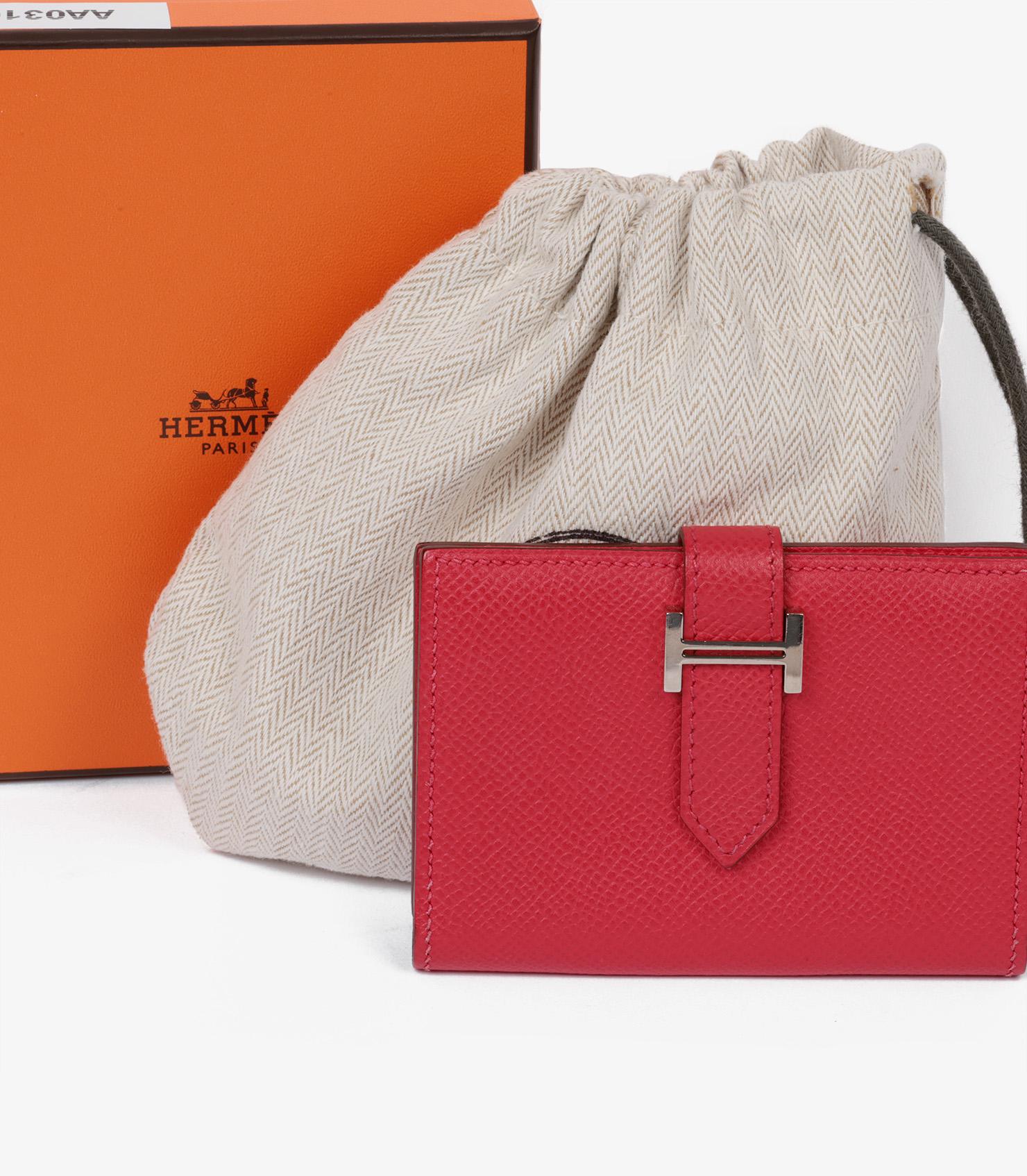 Hermès Bougainvillea Epsom Leather Bearn Cardholder For Sale 1