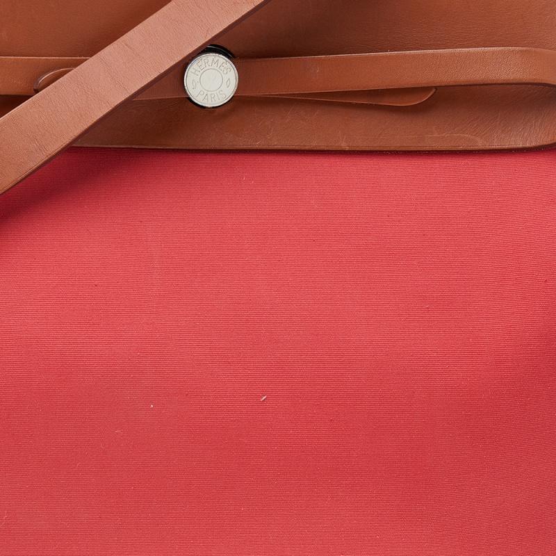 Hermes Bougainvillea/Fauve Canvas and Leather Herbag Zip 39 Bag 1