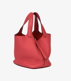 Hermès Bougainvillea Togo Leather Picotin Lock 18