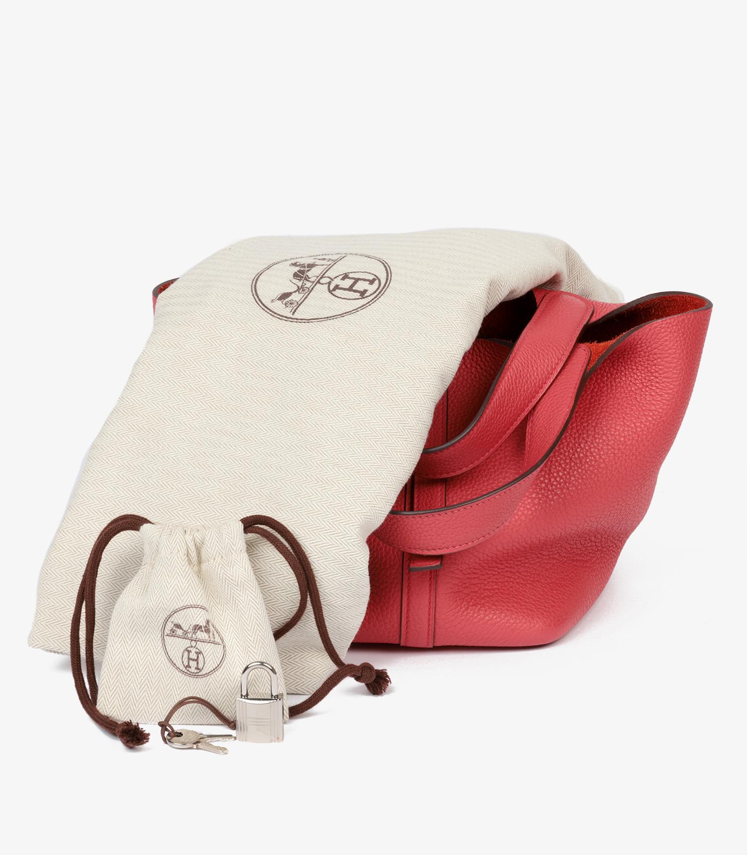 Hermès Bougainvillea Togo Leather Picotin Lock 18 4