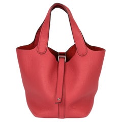 Hermès Bougainvillea Togo Leder Picotin Schloss 18