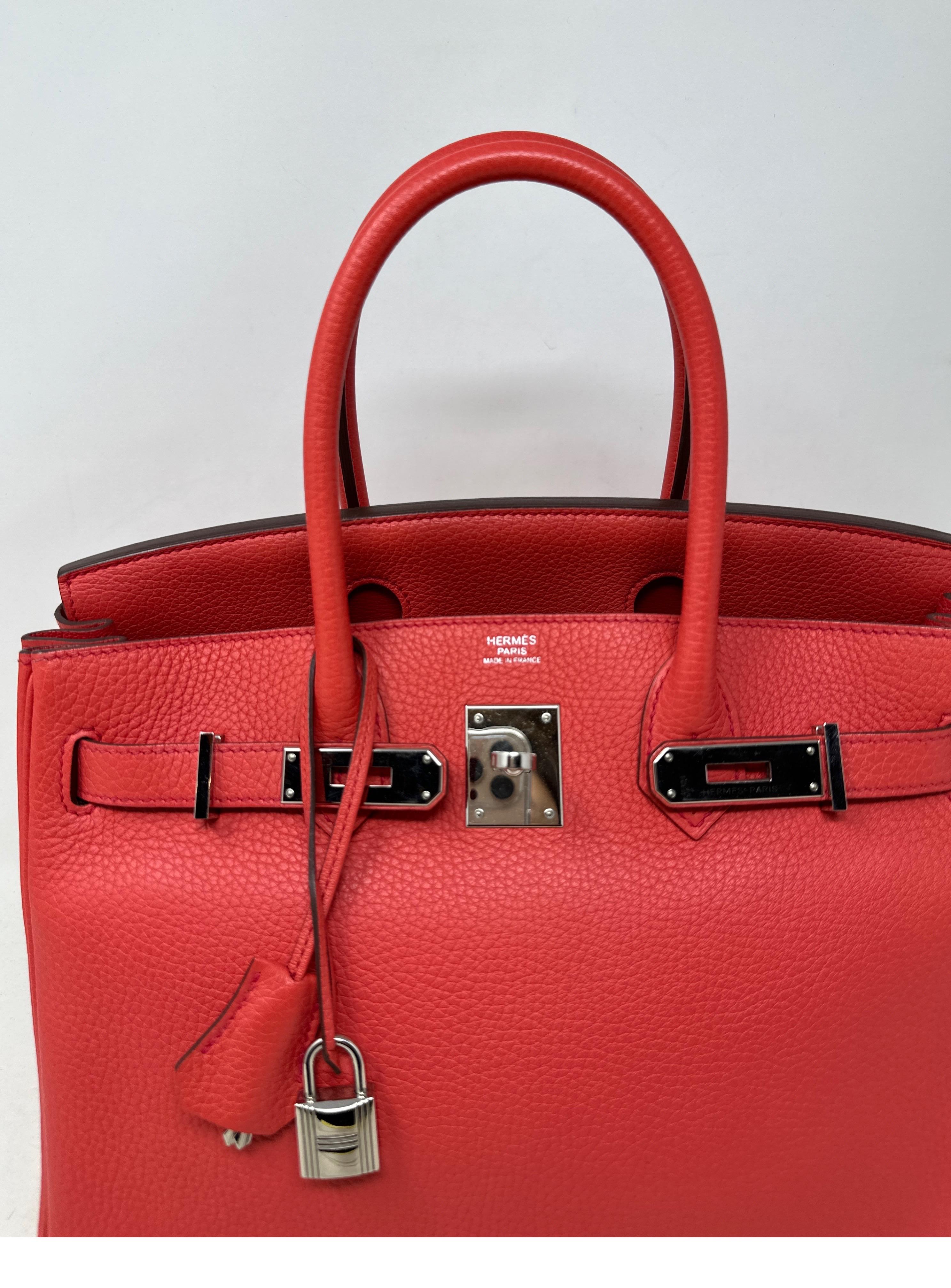 Hermes Bouganvillea Birkin 30 Bag In Excellent Condition For Sale In Athens, GA