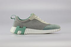 Hermès Bouncing Mesh And Suede Sneakers Eu 37.5 Uk 4.5 Us 7.5