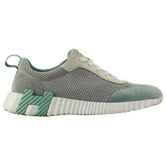 Hermès Bouncing Mesh And Suede Sneakers Eu 37.5 Uk 4.5 Us 7.5
