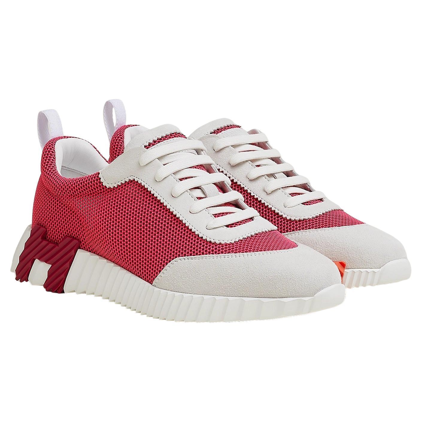 Hermes Bouncing Sneakers Color Vinicunca Pink / White Size 39 