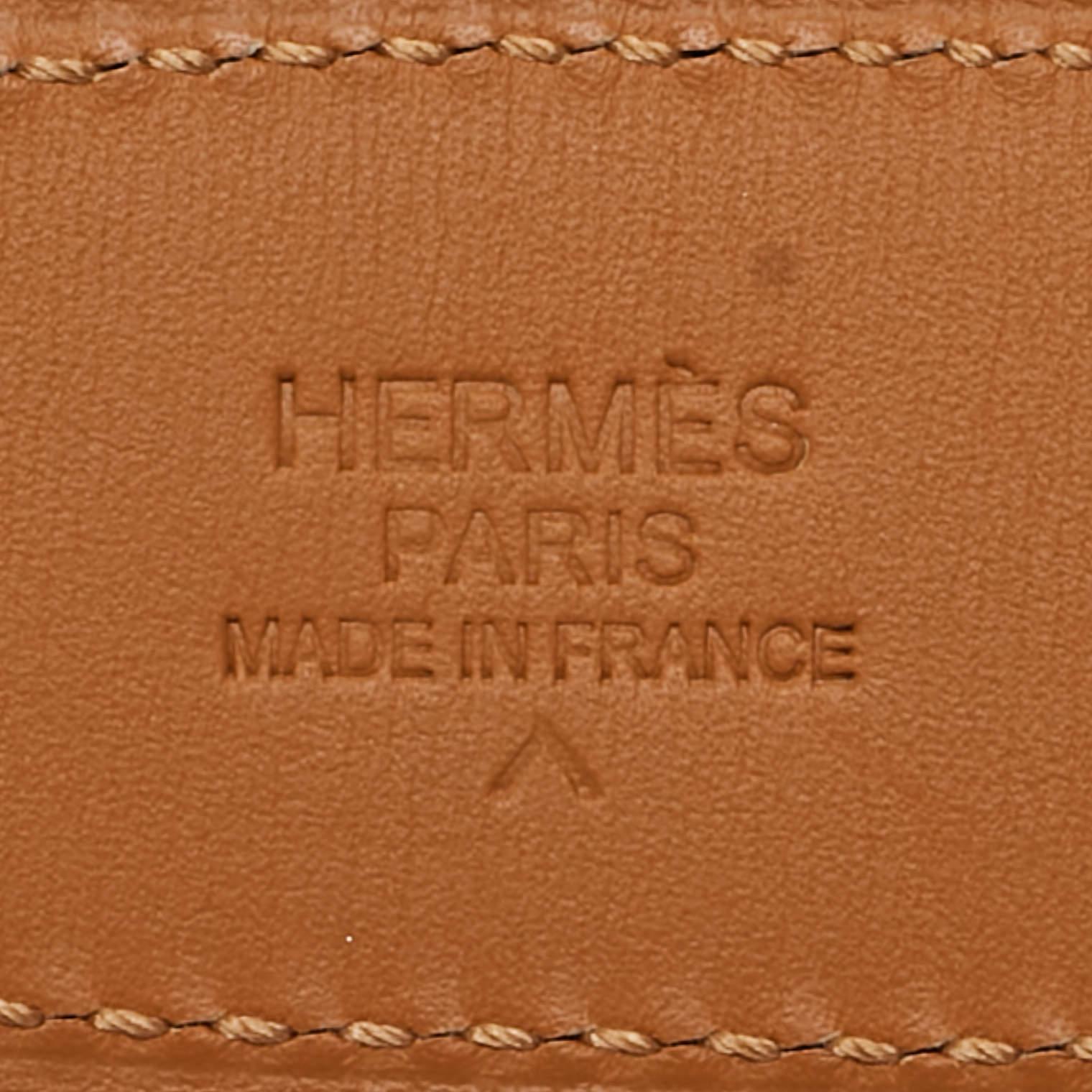 Women's Hermes Bourgogne Crocodile Porosus Collier De Chien Belt 100 CM For Sale