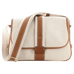 Hermes Bourlingue Messenger Bag Toile with Leather