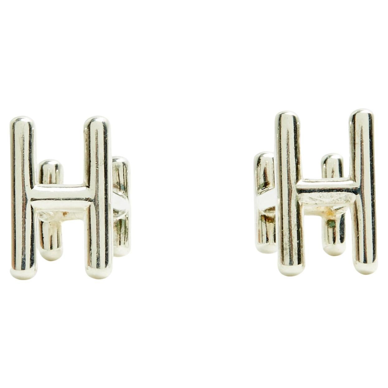 Hermès Boutons de Manchette H 925 Ever Chaine d Ancre Gemelli d
argento Hermès