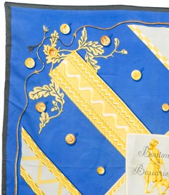 Foulard en soie Hermes Boutons et Baudriers by C. Hallo