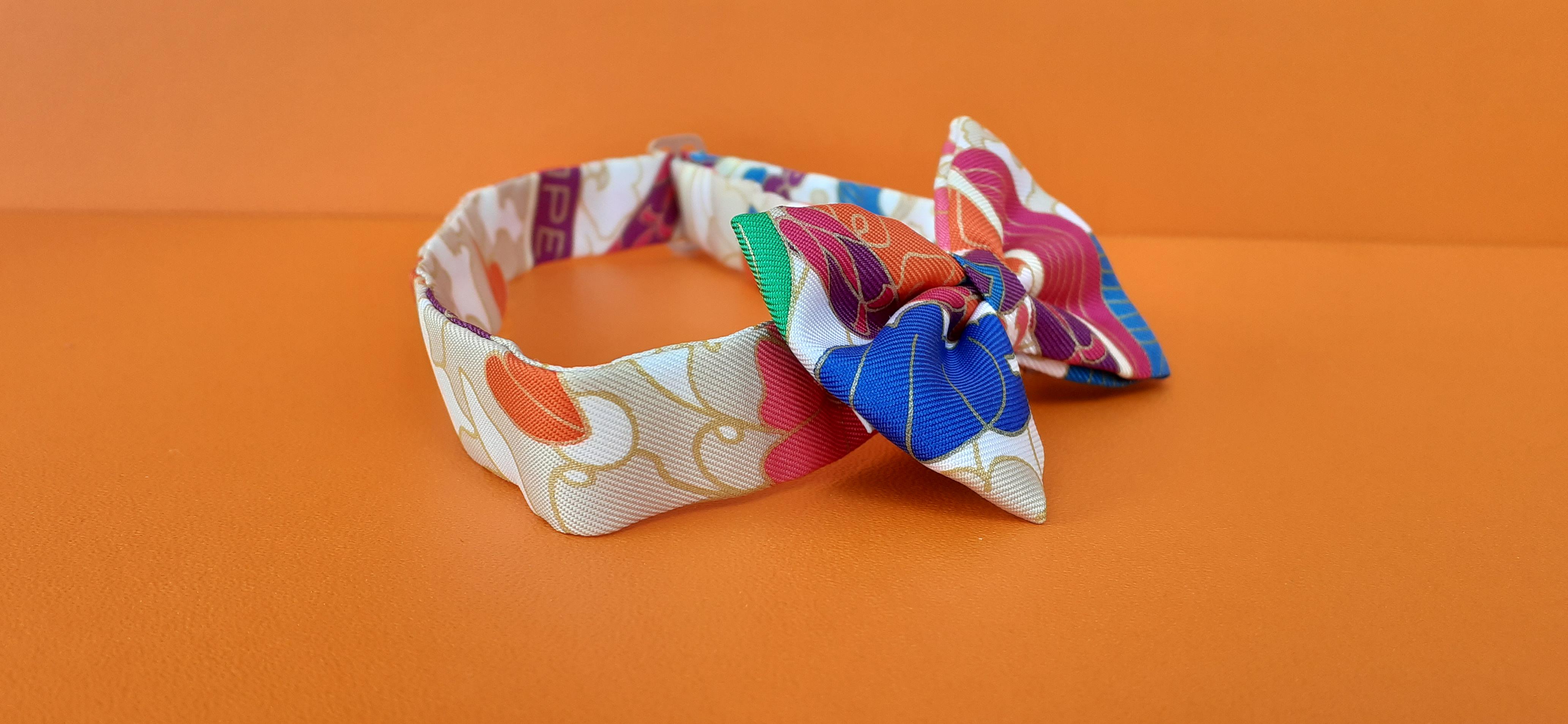 Cravate Hermès en soie avec nœud papillon en vente 1