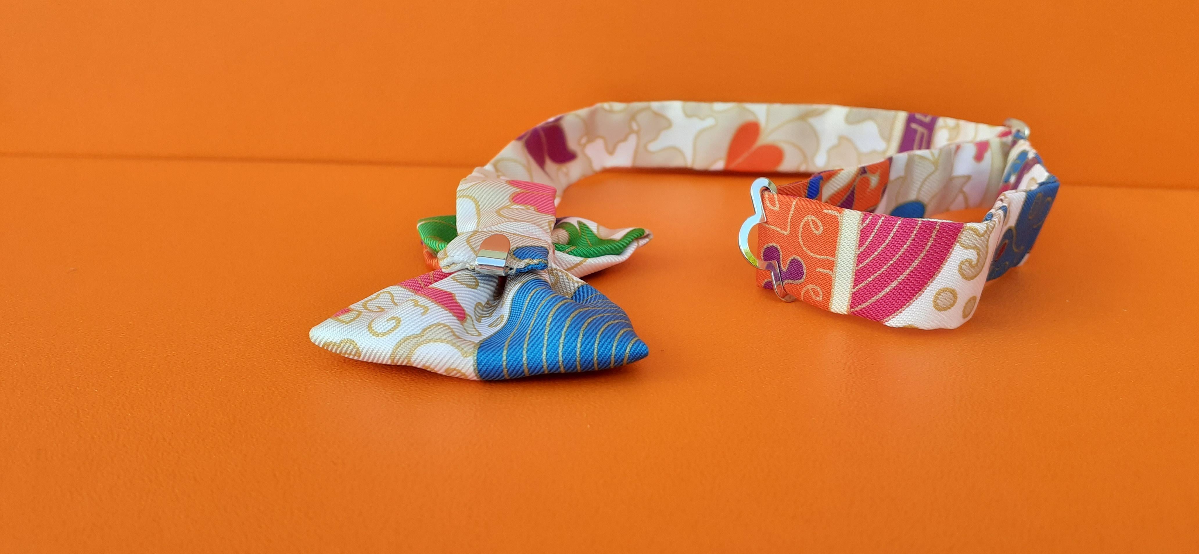 Cravate Hermès en soie avec nœud papillon en vente 3