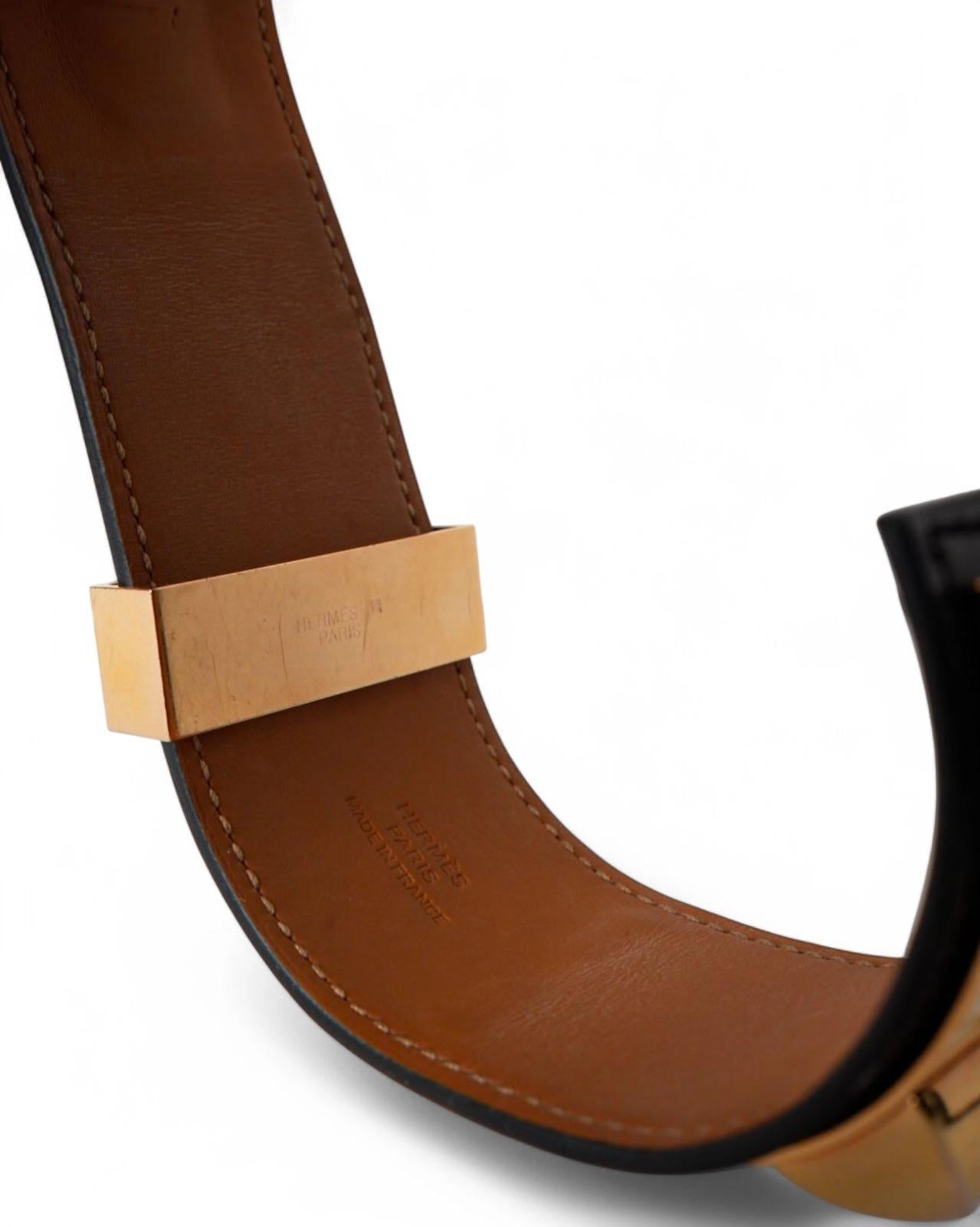 De las mujeres Hermès Pulsera Collier De Chien Box Becerro Negro en venta