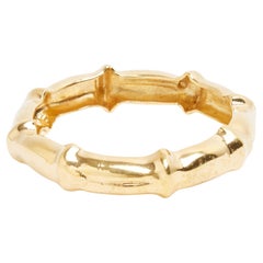 Hermès Bracelet Bambou circa 1990 Golden Metal Bamboo Bangle Bracelet Hermes