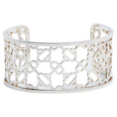Hermès Bracelet Chaine Ancre Passerelle Silver Openwork Bracelet Cuff Hermes