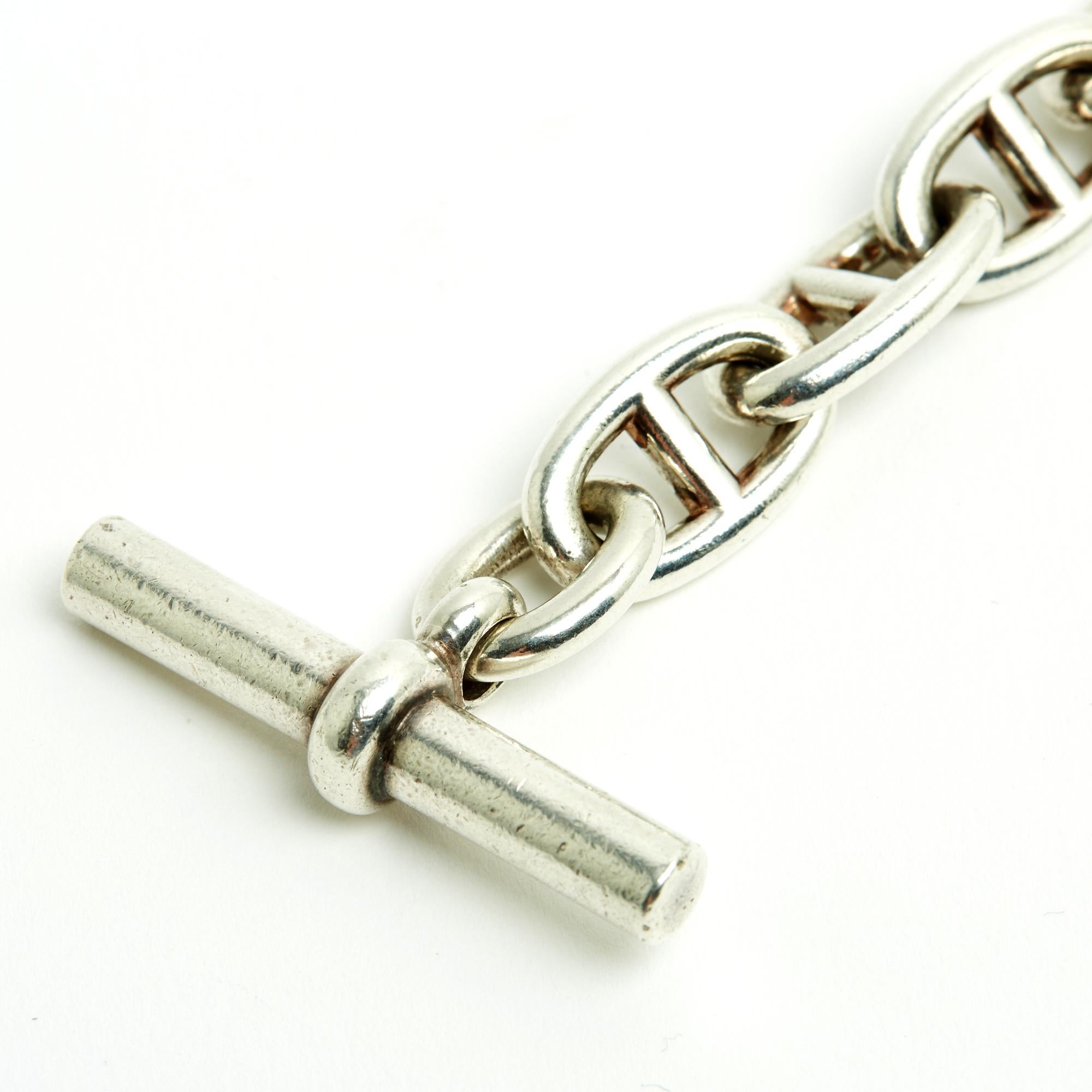 Pulsera Hermès Chaine d Ancre GM taille S M Plata Maxi pulsera de cadena Hermes en Excelente Estado en PARIS, FR