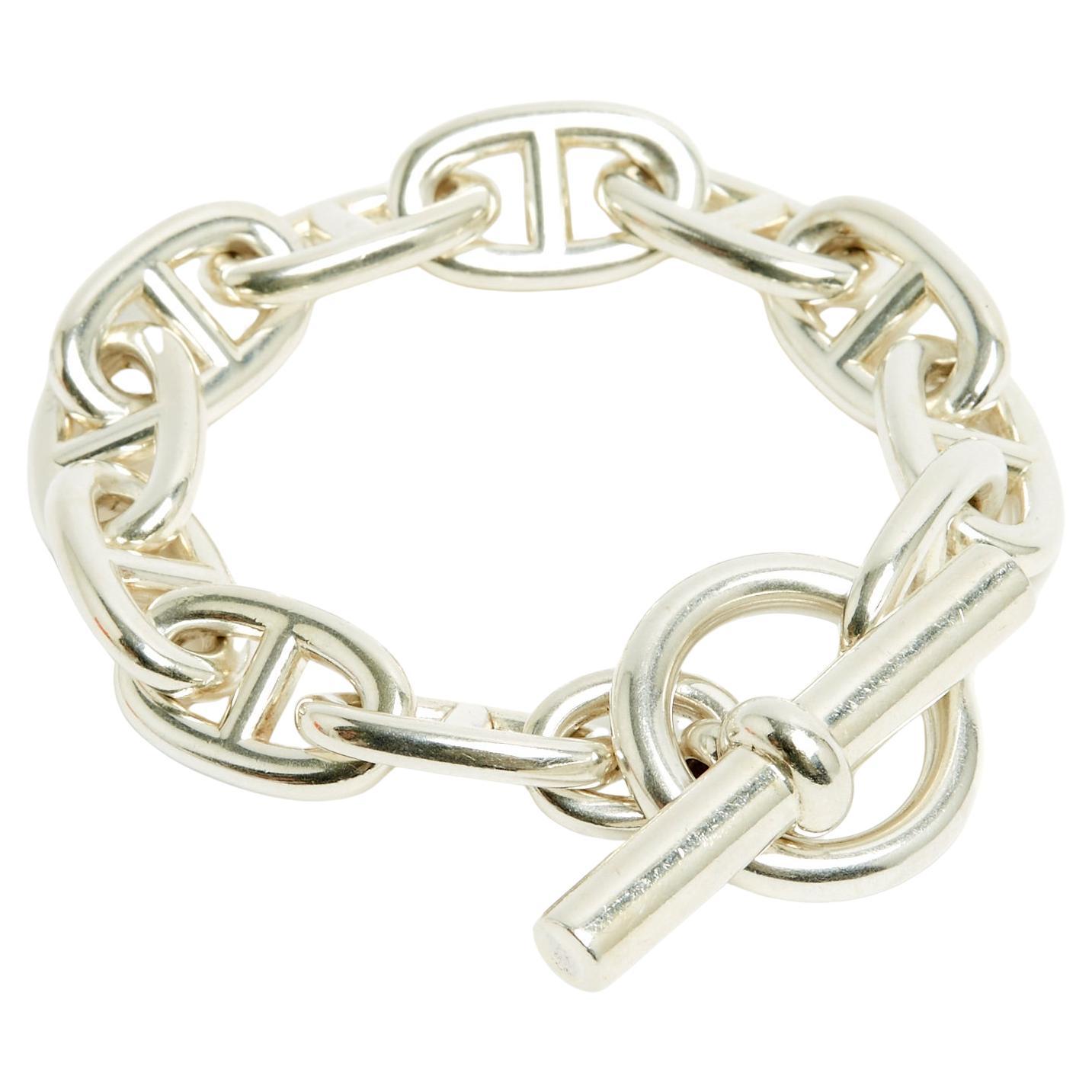 Hermès Bracciale Chaine d Ancre GM taille S.I.M. Silver Maxi bracciale a catena Hermès