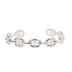 Hermes Bracelet Chaine D'Ancre Enchainee Sterling Silver Cuff L 