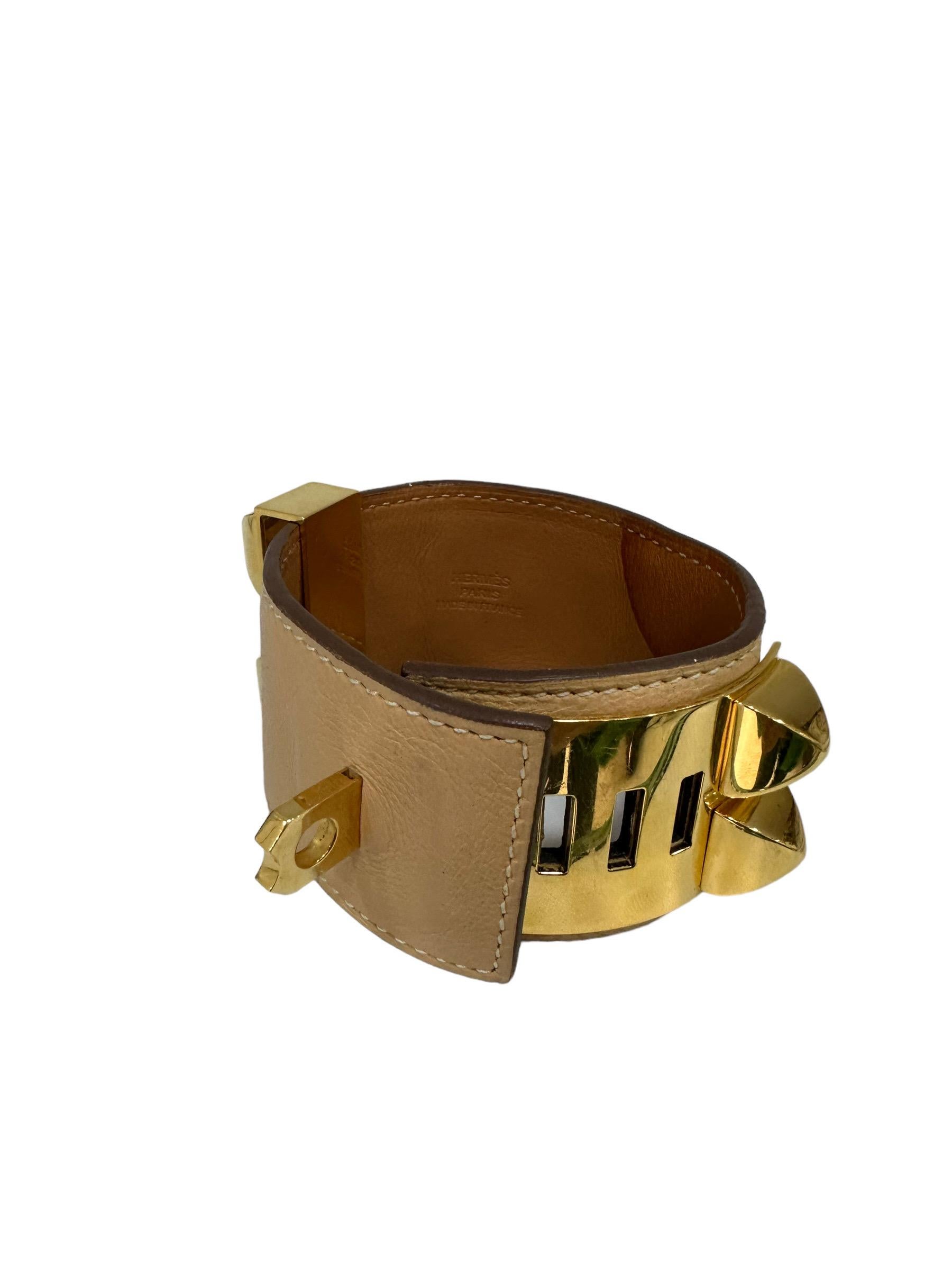 Hermès Bracelet Collier De Chien Epsom Nude 3