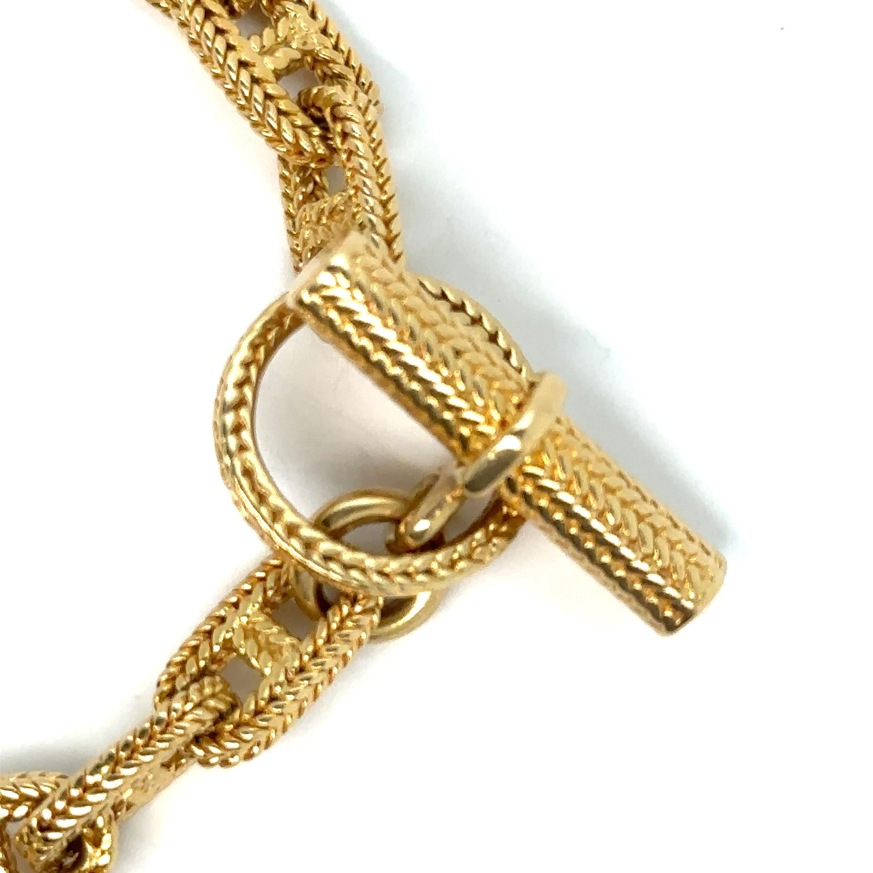 Bracelet Herms par Georges Lenfant  Or jaune massif 18 carats   2