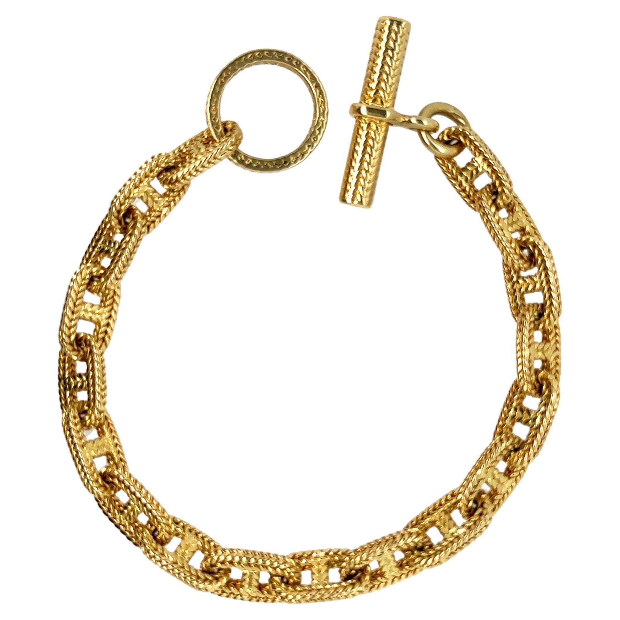 Hermes Bracelet by Georges Lenfant  Solid Yellow Gold 18 Karat  