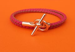 Hermès Bracelet Glenan Double Tour Gold / Rose Indien Rosé Ghw T3